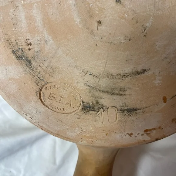 Handmade French Clay Cooking Pot. Le Cordon Bleu. France